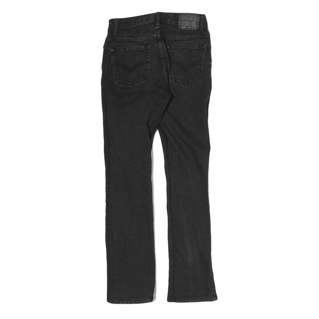 LEVI'S 511 Womens Jeans Black Slim Skinny Denim Medium W27 L27 Zip Closure