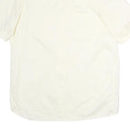 BOSS HUGO BOSS Mens White Plain Cotton Shirt M Short Sleeve Button Down