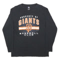 MLB Mens Black Giants Graphic T-Shirt M Long Sleeve Crew Neck Cotton Baseball