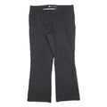 DICKIES Womens Cotton Blend Black Slim Straight Trousers W36 L32 Comfortable Fit