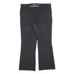 DICKIES Womens Cotton Blend Black Slim Straight Trousers W36 L32 Comfortable Fit