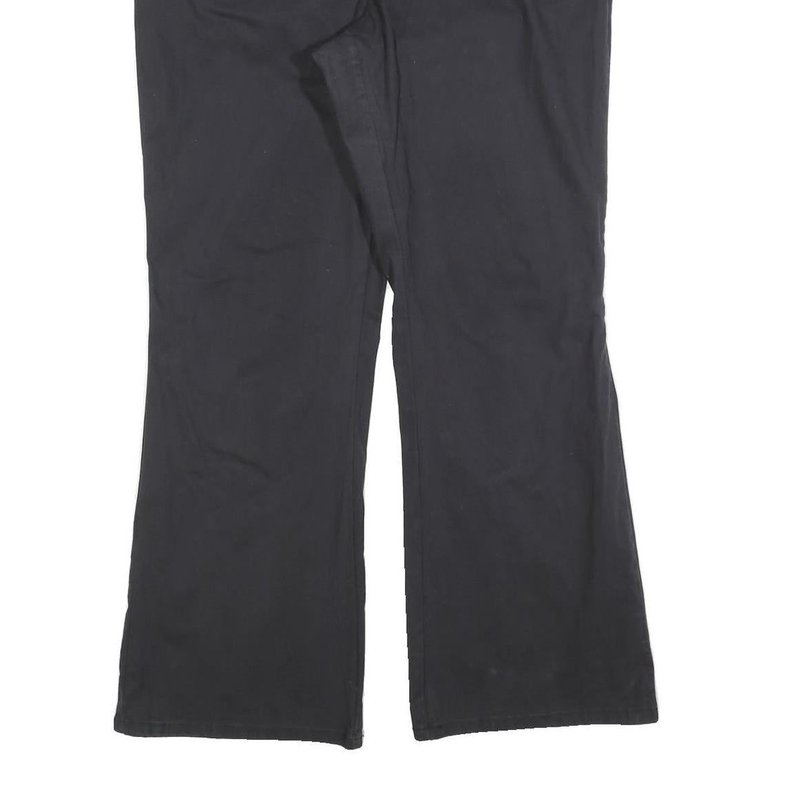 DICKIES Womens Cotton Blend Black Slim Straight Trousers W36 L32 Comfortable Fit