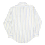 HARWYN Mens White & Light Blue Striped Cotton Blend Shirt M Casual Classic