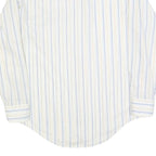 HARWYN Mens White & Light Blue Striped Cotton Blend Shirt M Casual Classic