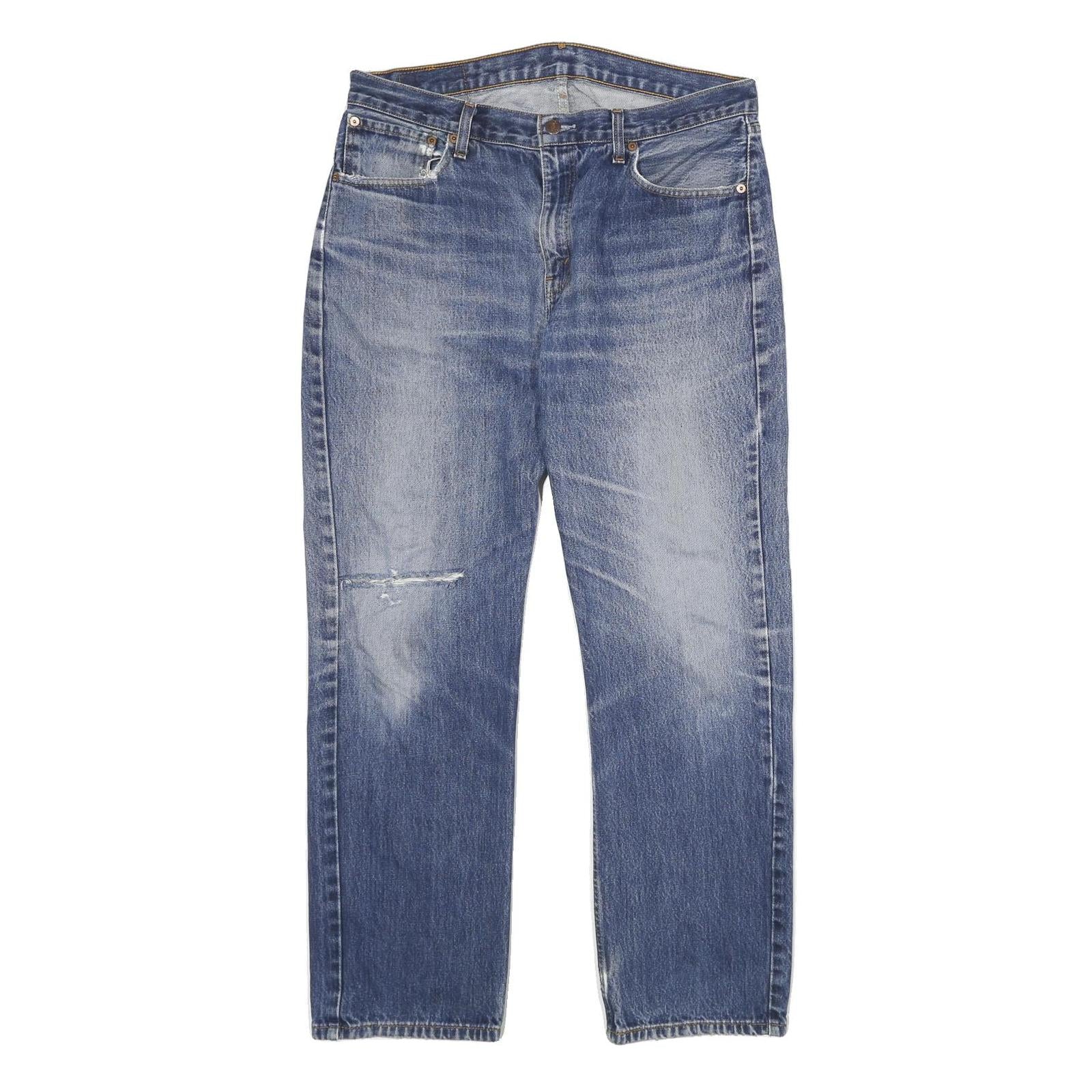 LEVI'S 751 Mens Jeans Blue Regular Straight Denim Medium W36 L32 Classic Fit