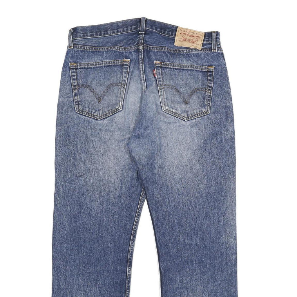 LEVI'S 751 Mens Jeans Blue Regular Straight Denim Medium W36 L32 Classic Fit