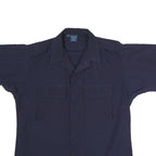 PROPER Mens Navy Blue Cotton Blend Shirt M Military Style Workwear