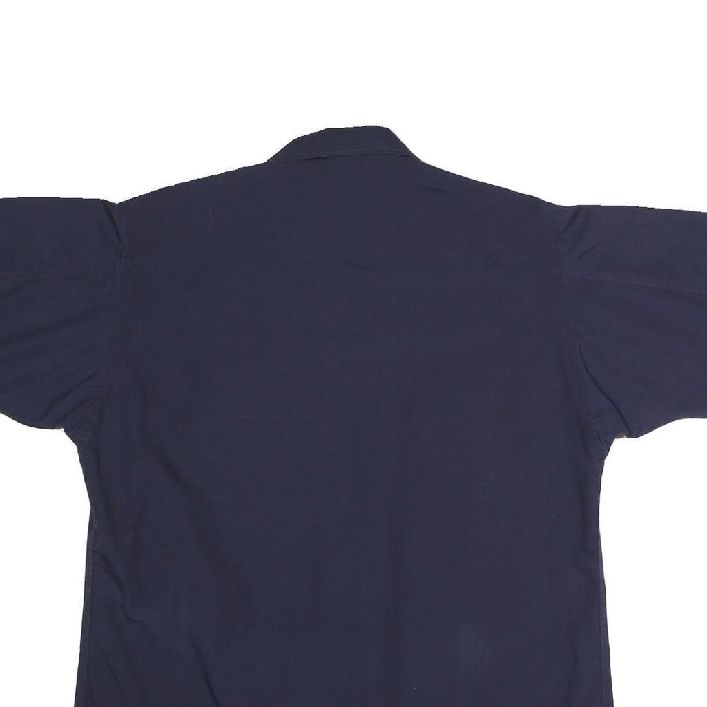PROPER Mens Navy Blue Cotton Blend Shirt M Military Style Workwear