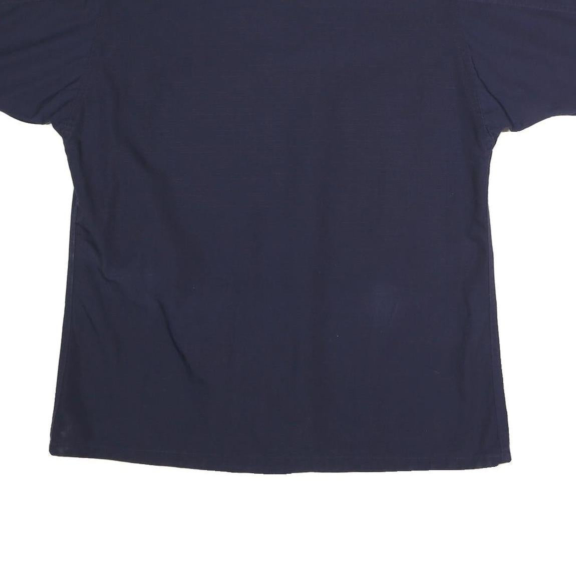 PROPER Mens Navy Blue Cotton Blend Shirt M Military Style Workwear