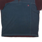 HARMONT & BLAINE Mens Blue & Burgundy Short Sleeve Polo Shirt M Cotton Blend HB