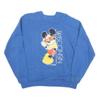 VELVA SHEEN Womens Blue Mickey Mouse Crew Neck L Cotton Blend Sweatshirt
