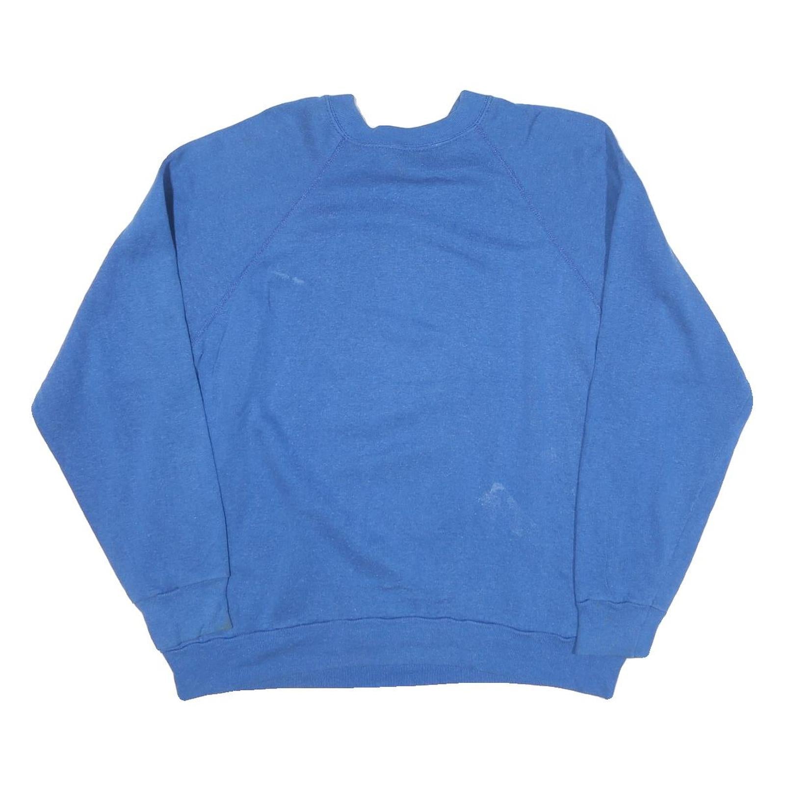 VELVA SHEEN Womens Blue Mickey Mouse Crew Neck L Cotton Blend Sweatshirt