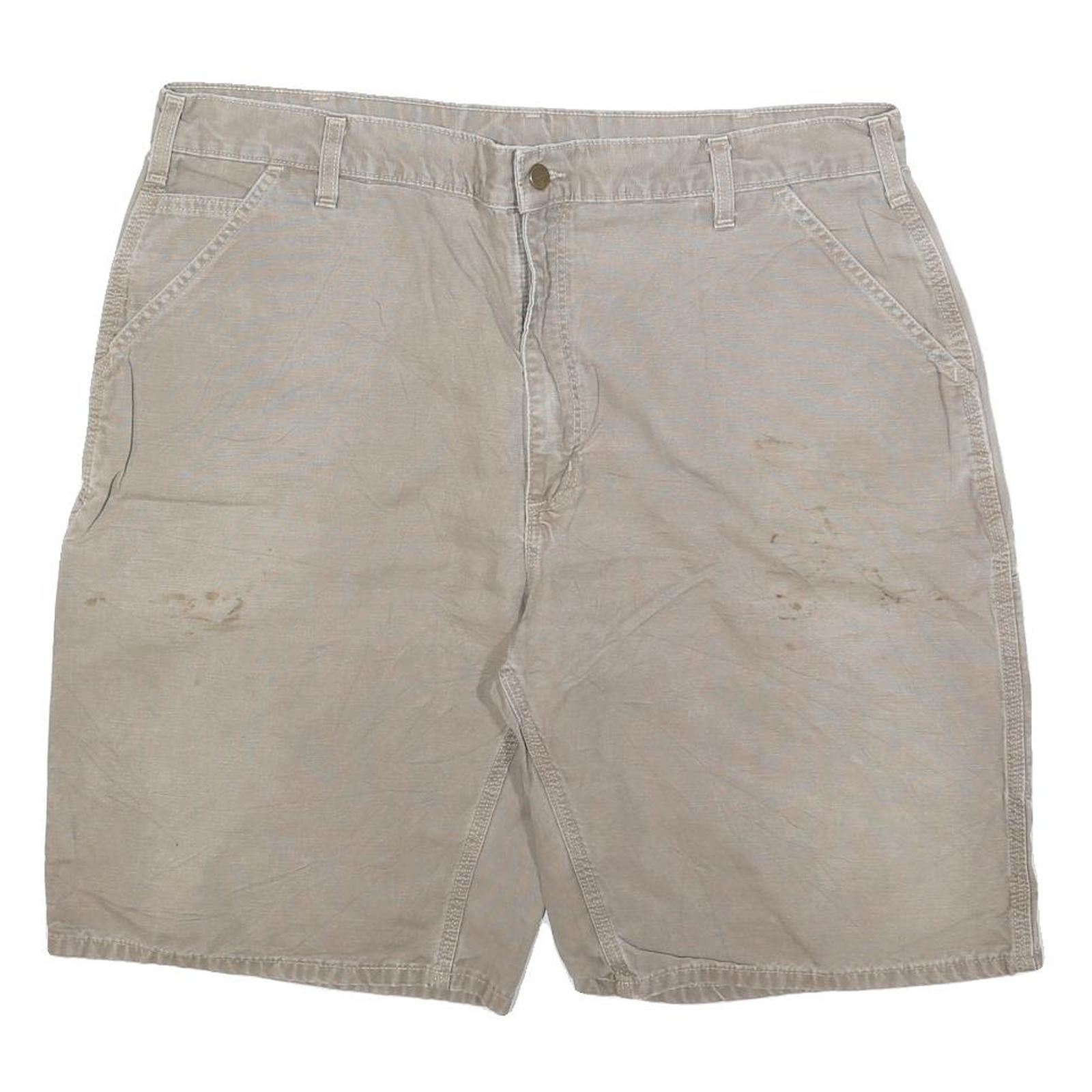 CARHARTT Mens Shorts Beige Casual Cotton Blend 2XL W40 Workwear Pockets