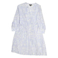 EMPORIO ARMANI Womens White Light Blue Cotton Blend Day Dress Long Sleeve M