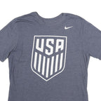 NIKE Mens Blue USA Graphic T-Shirt L Short Sleeve Crew Neck Cotton