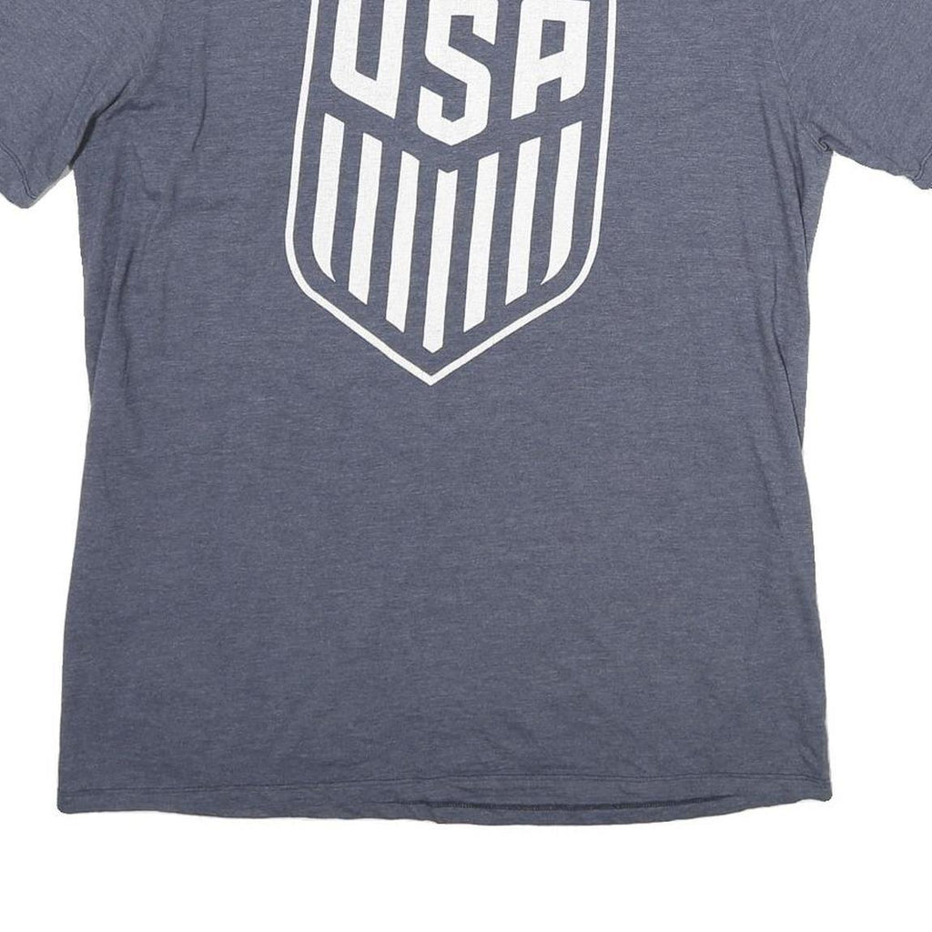 NIKE Mens Blue USA Graphic T-Shirt L Short Sleeve Crew Neck Cotton
