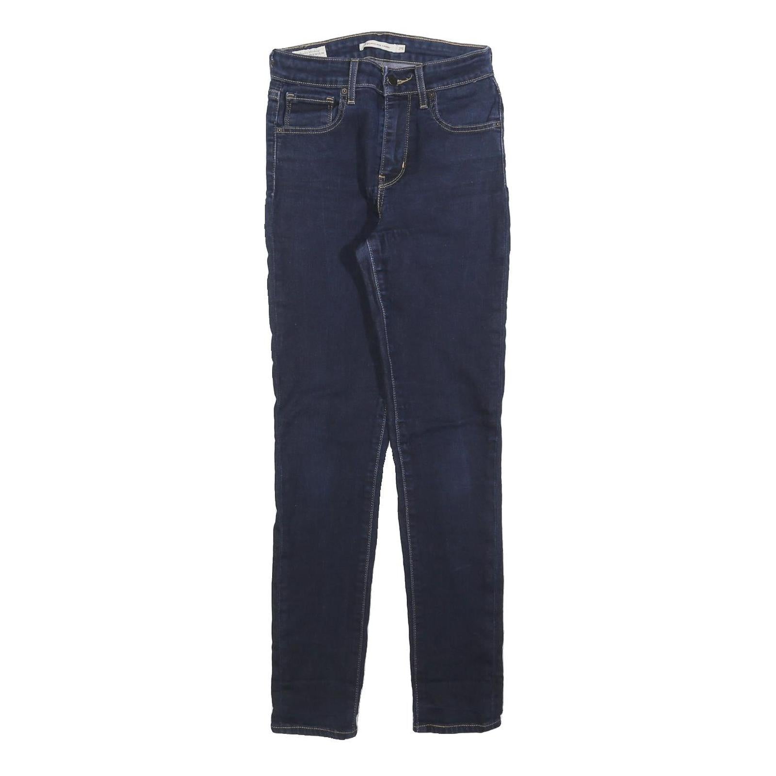 LEVI'S 721 Big E Womens Jeans Blue Slim Skinny Denim Medium W25 L28 High Rise