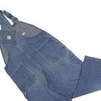 BIG MAC Mens Blue Cotton Blend Relaxed Fit Denim Dungarees XL W40 L25 Workwear