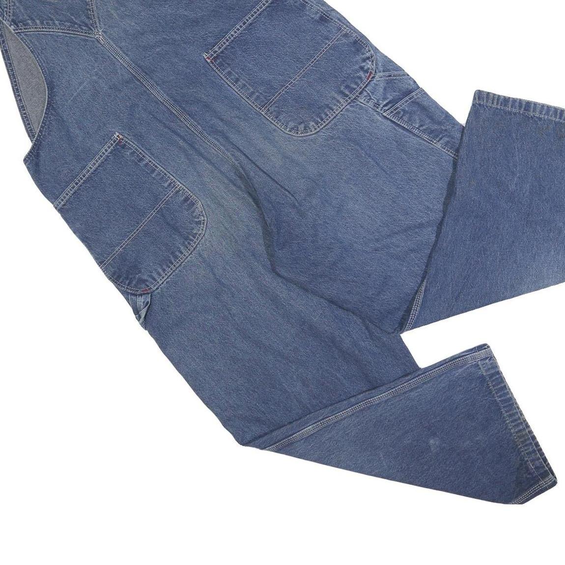 BIG MAC Mens Blue Cotton Blend Relaxed Fit Denim Dungarees XL W40 L25 Workwear