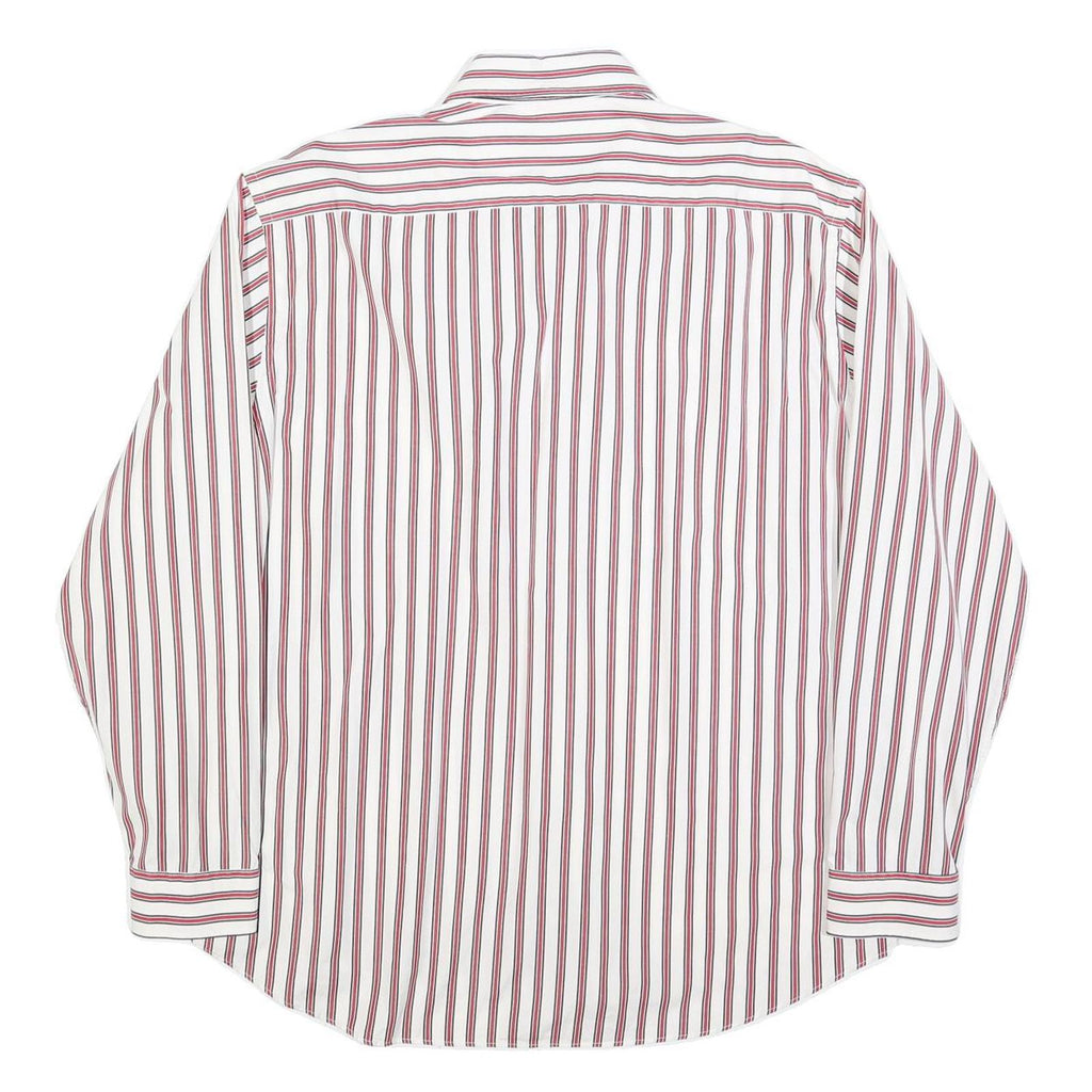 MCGREGOR Mens White & Red Stripe Classic Fit XL Shirt Cotton Blend Casual Long