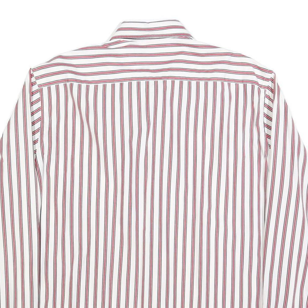 MCGREGOR Mens White & Red Stripe Classic Fit XL Shirt Cotton Blend Casual Long