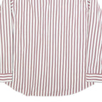 MCGREGOR Mens White & Red Stripe Classic Fit XL Shirt Cotton Blend Casual Long