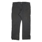 DICKIES Mens Cotton Blend Black Relaxed Fit Straight Trousers W40 L32 Workwear