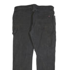 DICKIES Mens Cotton Blend Black Relaxed Fit Straight Trousers W40 L32 Workwear