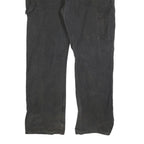 DICKIES Mens Cotton Blend Black Relaxed Fit Straight Trousers W40 L32 Workwear