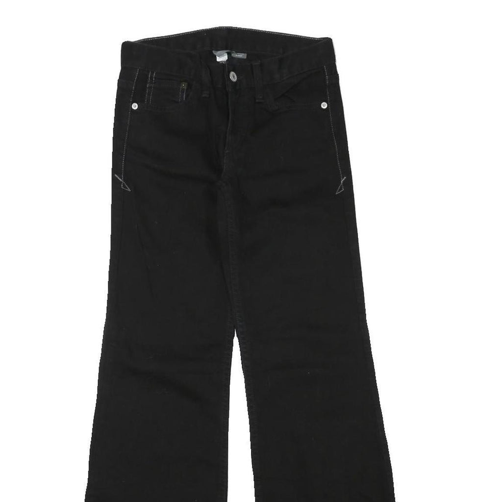 ARMANI EXCHANGE Womens Jeans Black Regular Straight Denim W25 L30 Zip Cotton