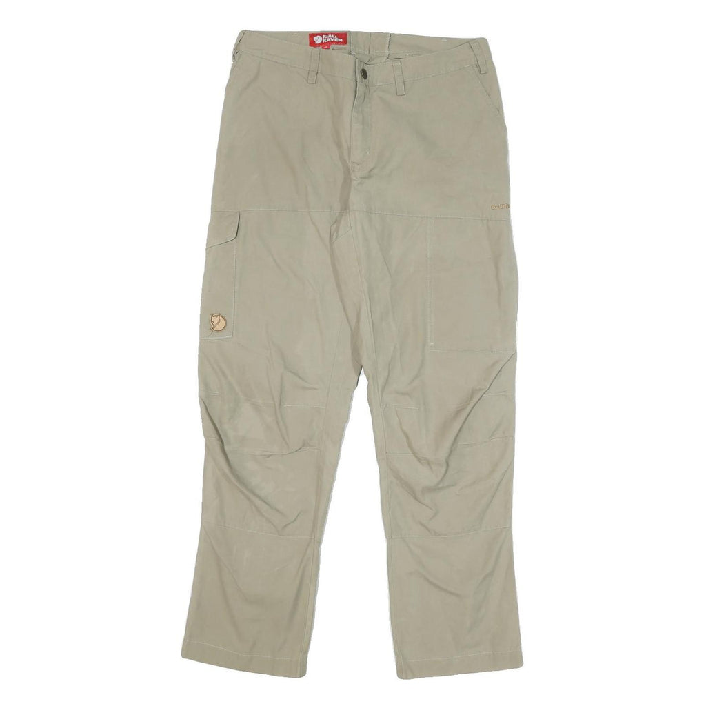 FJALLRAVEN Womens Polyester Blend Beige Regular Fit Cargo Trousers W30 L29