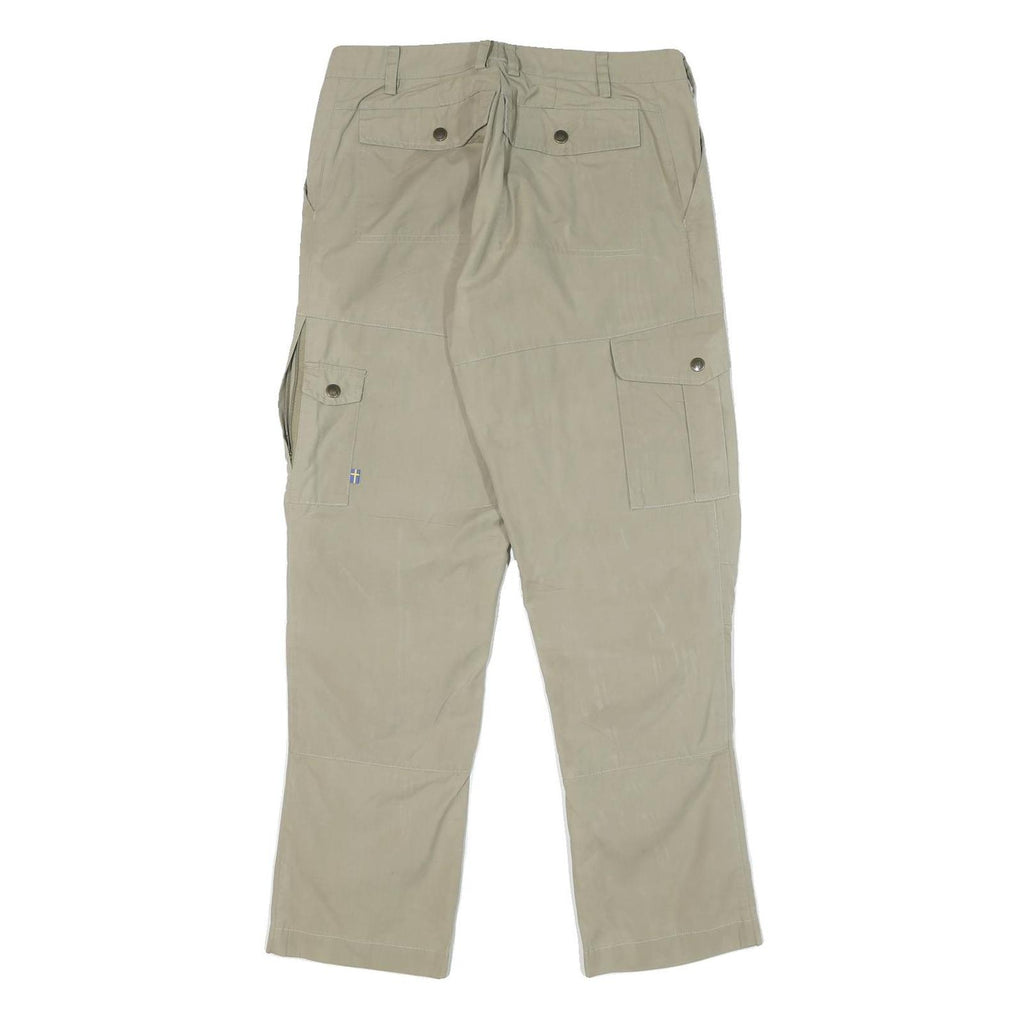 FJALLRAVEN Womens Polyester Blend Beige Regular Fit Cargo Trousers W30 L29
