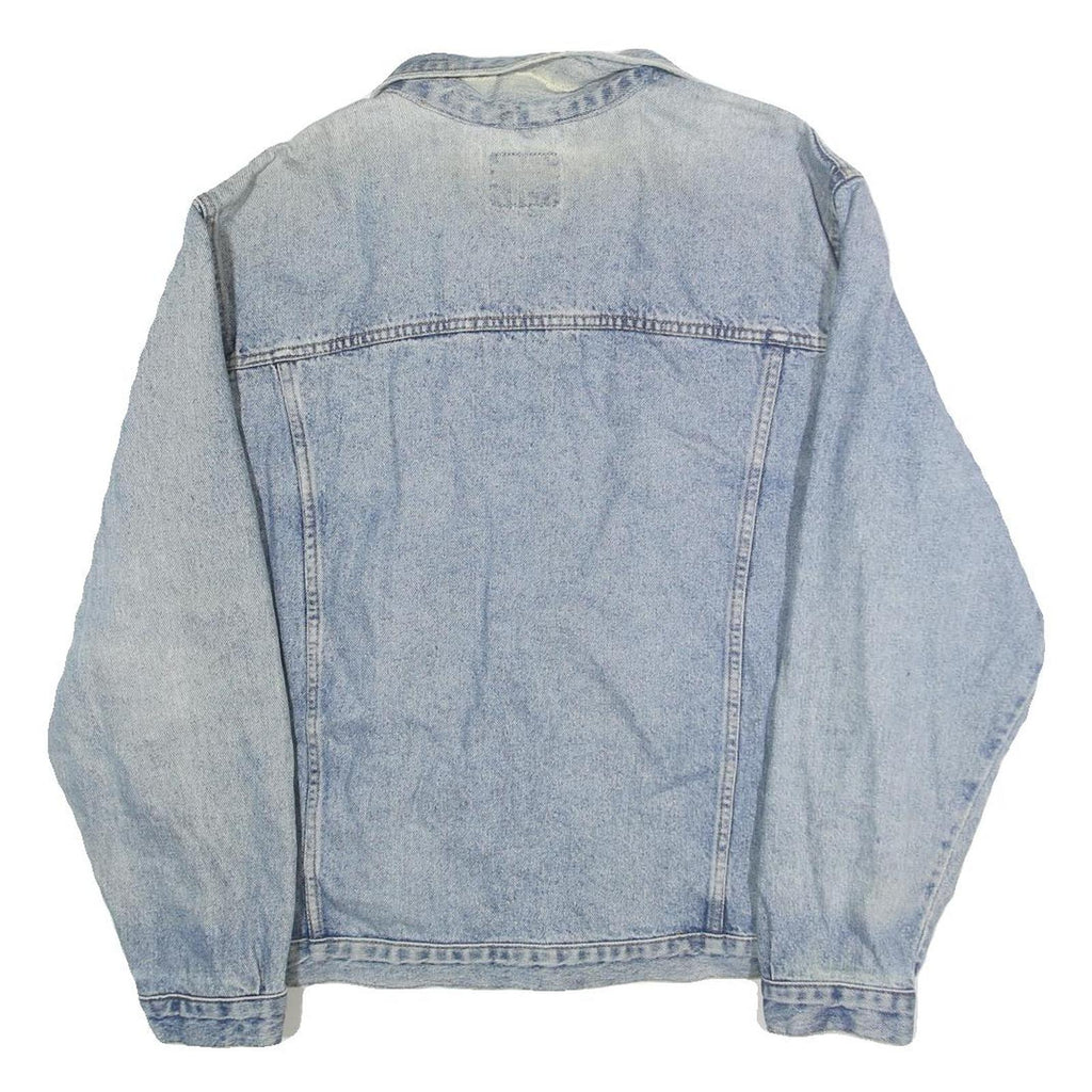 LEE Mens Blue Cotton Denim Jacket 2XL Button Closure Classic Fit Casual Wear