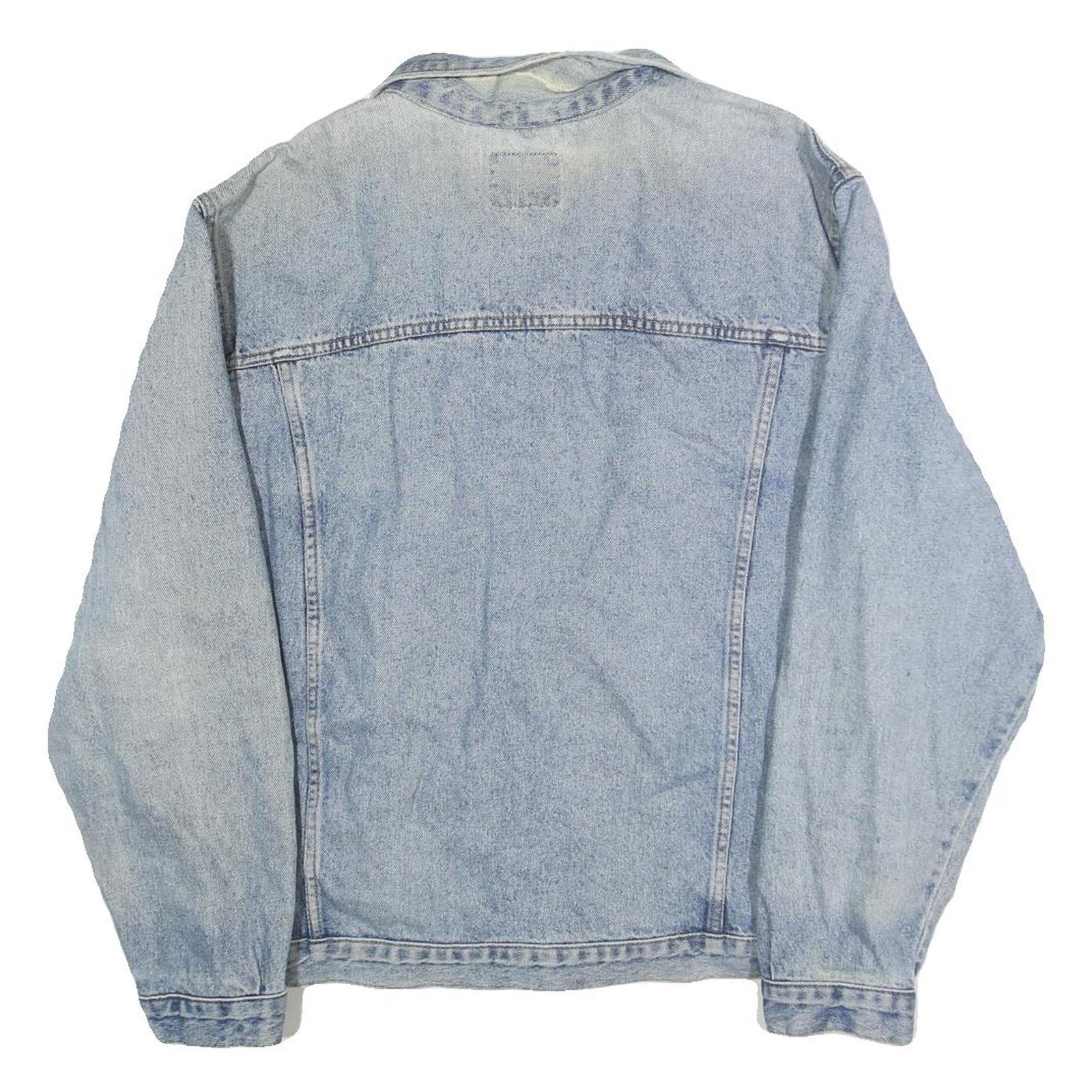 LEE Mens Blue Cotton Denim Jacket 2XL Button Closure Classic Fit Casual Wear