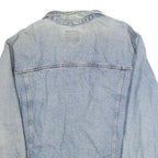 LEE Mens Blue Cotton Denim Jacket 2XL Button Closure Classic Fit Casual Wear