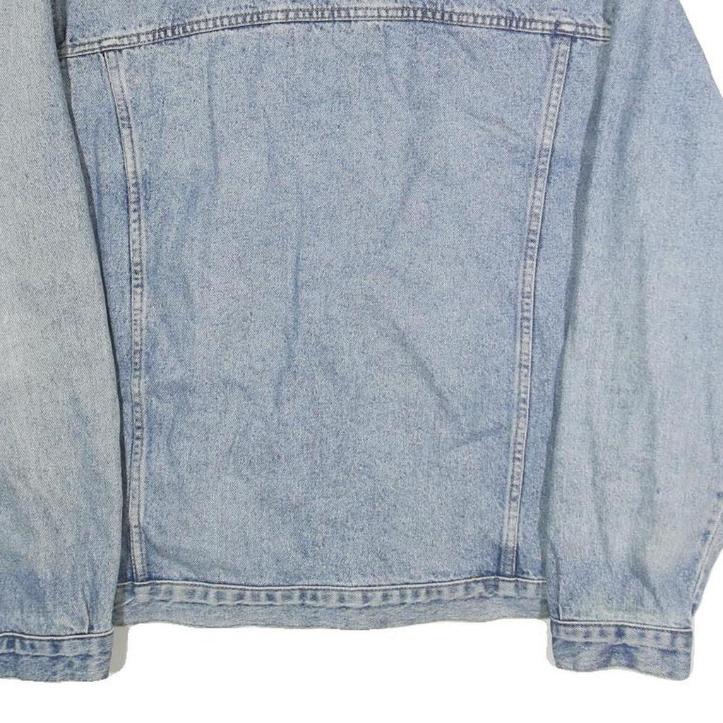 LEE Mens Blue Cotton Denim Jacket 2XL Button Closure Classic Fit Casual Wear