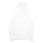 TOMMY HILFIGER Womens White Hoodie Jacket S Polyester Zippered Plain Casual