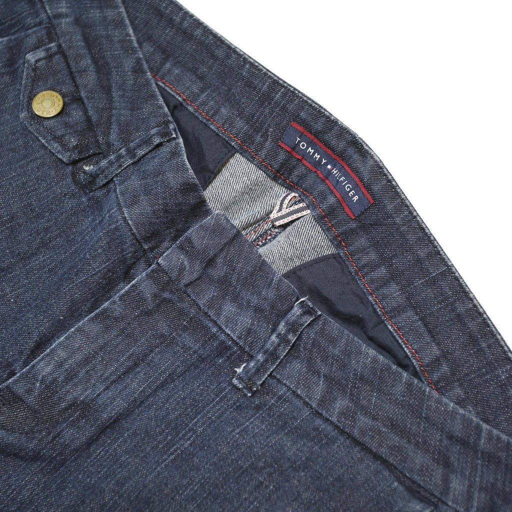 TOMMY HILFIGER Womens Regular Fit Blue Jeans Denim W34 L32 Button Closure