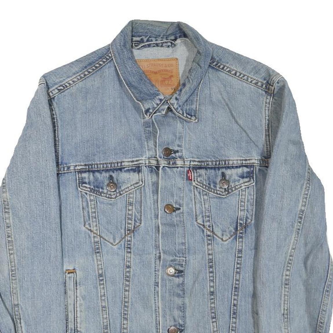 LEVI'S Mens Blue Denim Jacket M Cotton Button Closure Classic Fit Casual