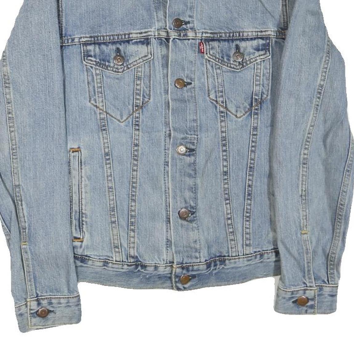 LEVI'S Mens Blue Denim Jacket M Cotton Button Closure Classic Fit Casual