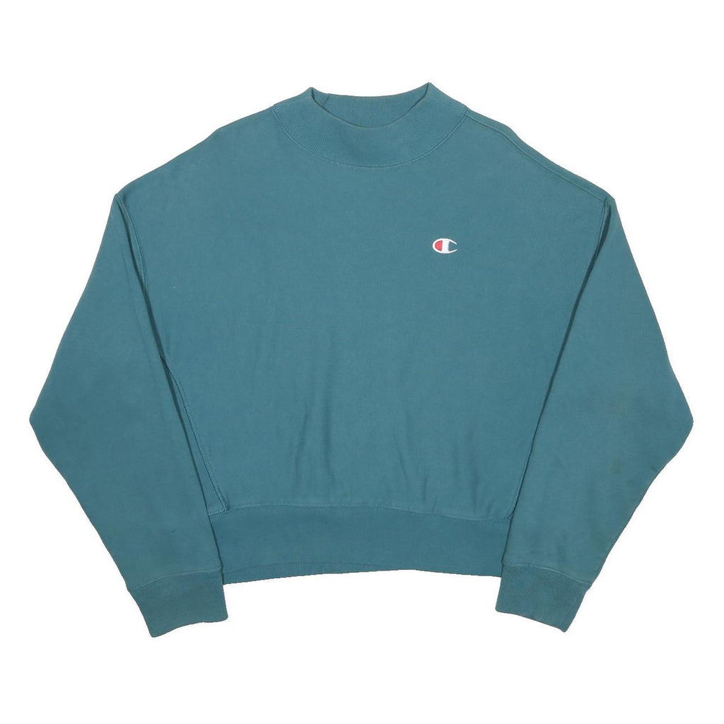 CHAMPION REVERSE WEAVE Womens Blue Crew Neck 2XL Sweatshirt Pullover Cotton