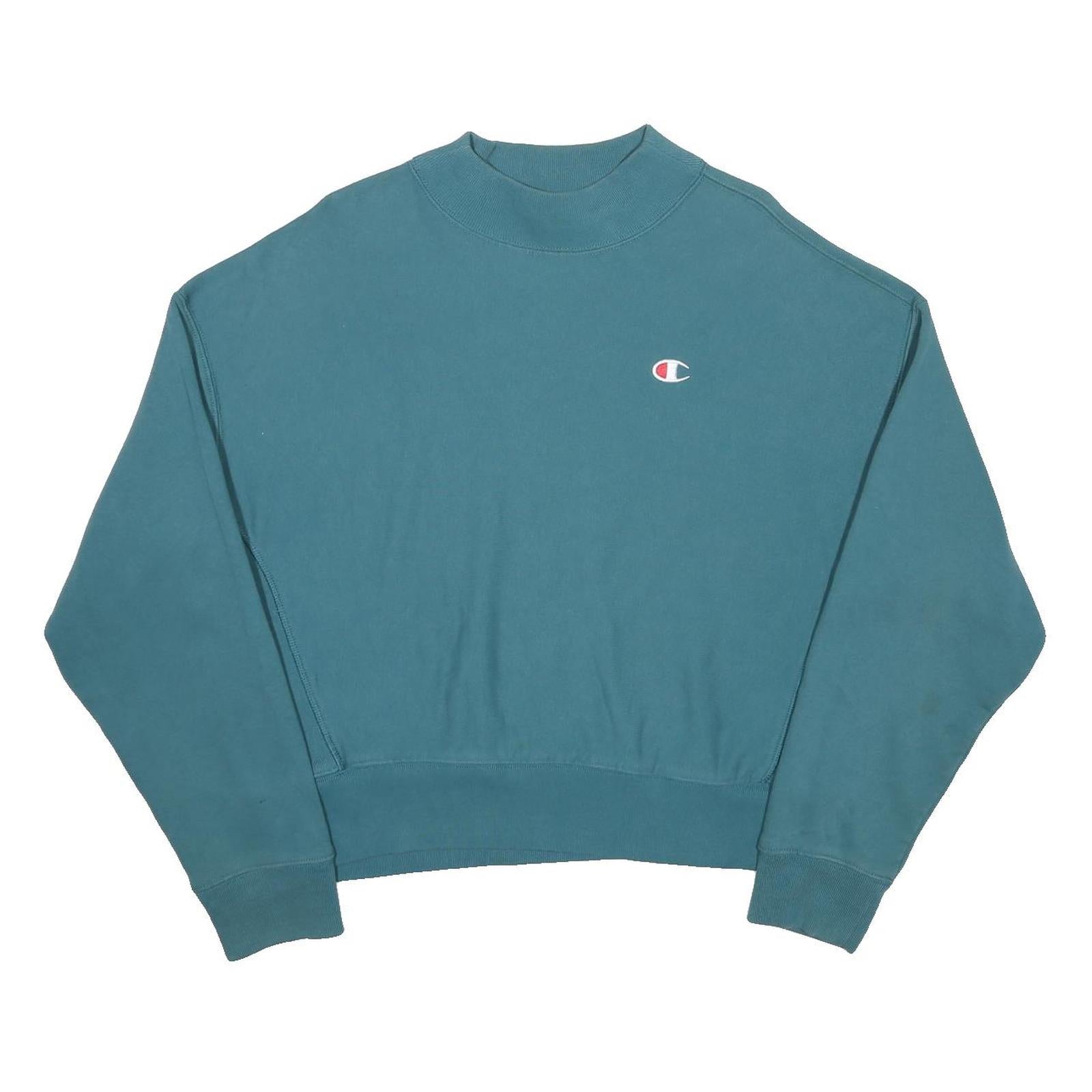 CHAMPION REVERSE WEAVE Womens Blue Crew Neck 2XL Sweatshirt Pullover Cotton