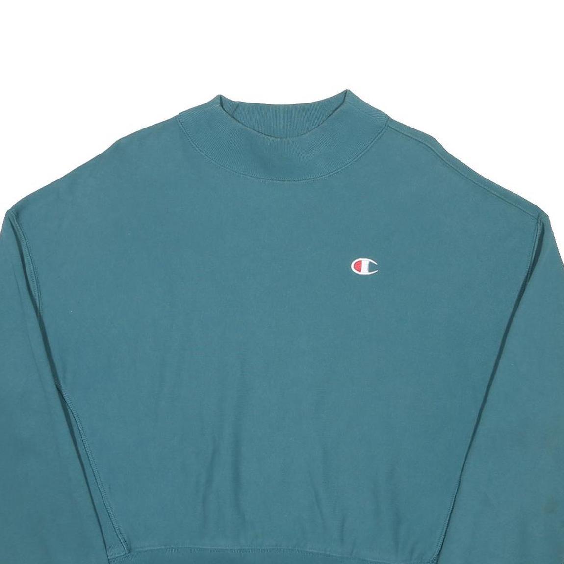 CHAMPION REVERSE WEAVE Womens Blue Crew Neck 2XL Sweatshirt Pullover Cotton