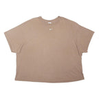 NIKE Womens Beige Classic T-Shirt 3XL Short Sleeve Crew Neck Casual Wear