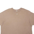 NIKE Womens Beige Classic T-Shirt 3XL Short Sleeve Crew Neck Casual Wear