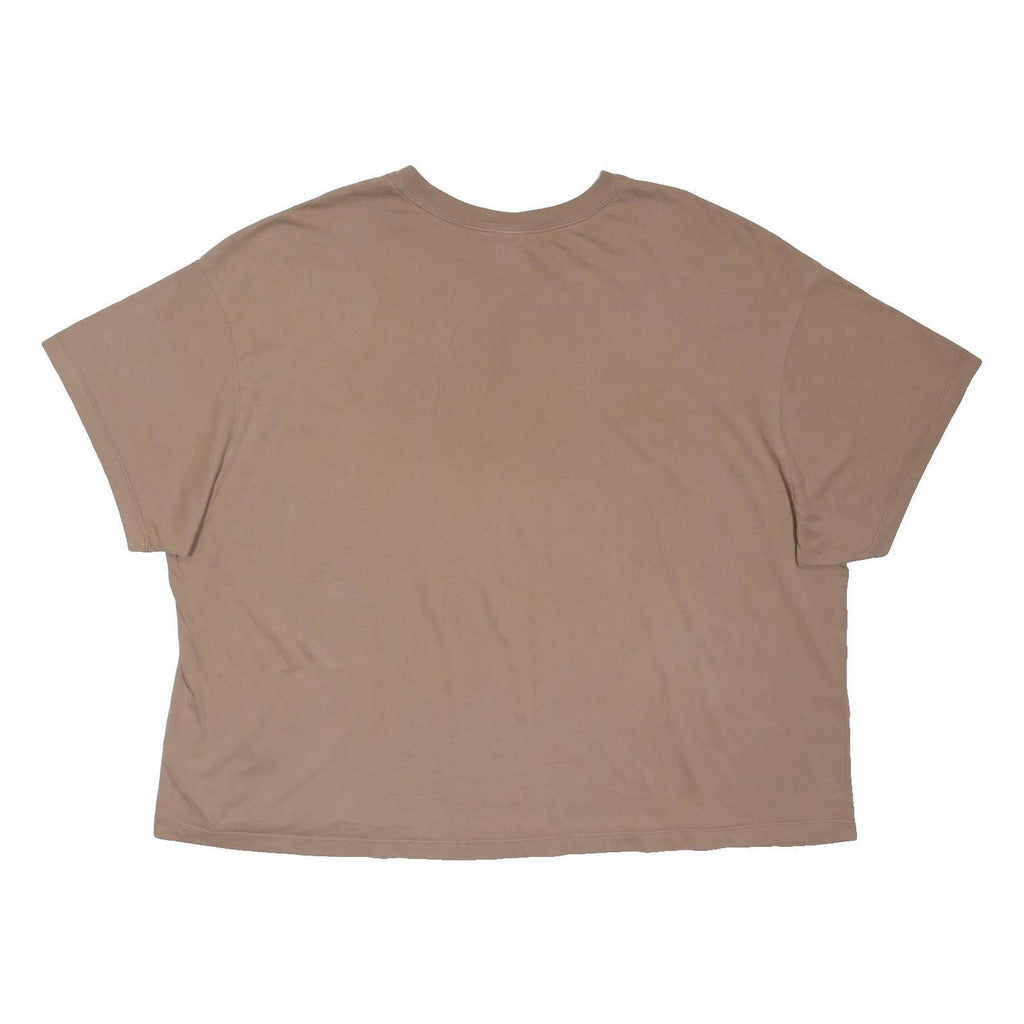 NIKE Womens Beige Classic T-Shirt 3XL Short Sleeve Crew Neck Casual Wear