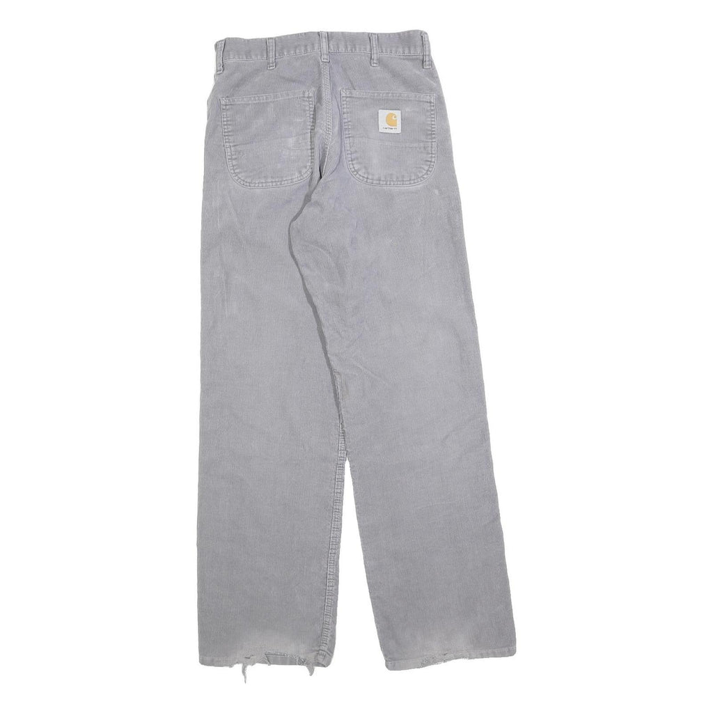 CARHARTT Mens Cotton Grey Regular Fit Straight Leg Trousers W28 L32 Workwear