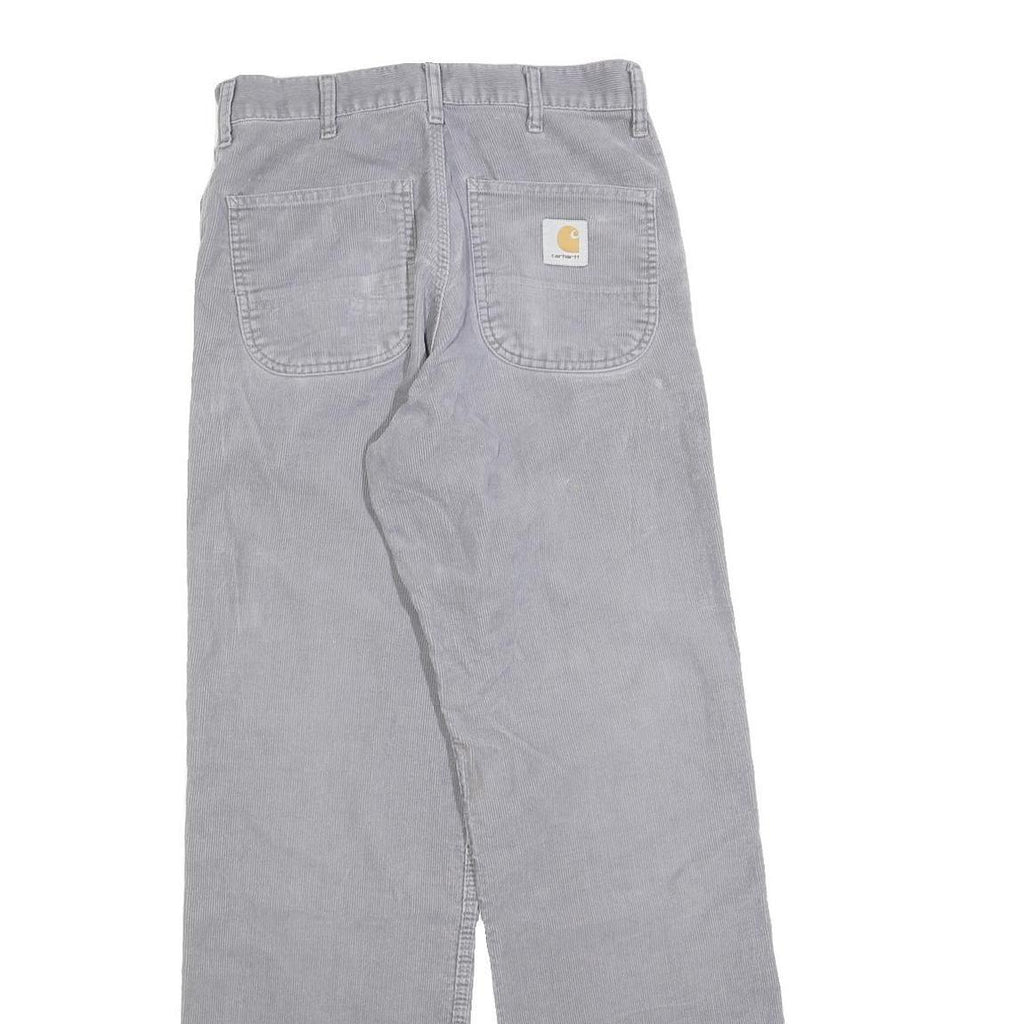 CARHARTT Mens Cotton Grey Regular Fit Straight Leg Trousers W28 L32 Workwear