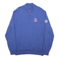 POLO RALPH LAUREN Mens Blue PGA Patterned Pullover Crew Neck Wool XL Golf