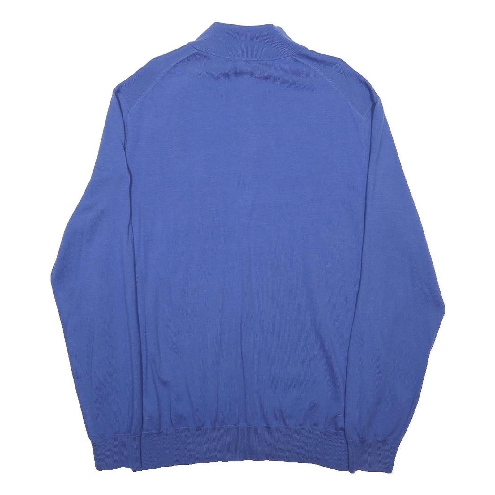 POLO RALPH LAUREN Mens Blue PGA Patterned Pullover Crew Neck Wool XL Golf